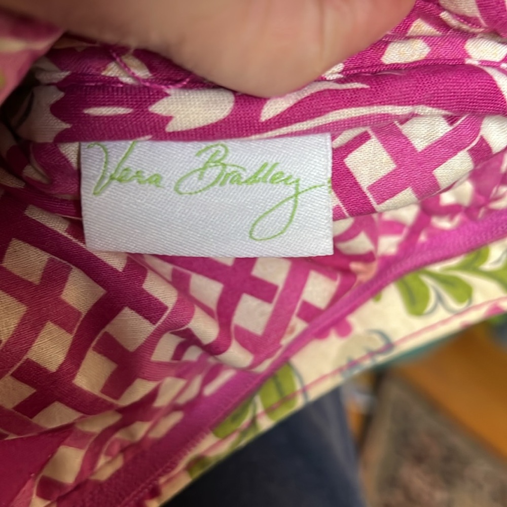 Pink Floral Vera Bradley Crossbody Purse - Picture 8 of 9